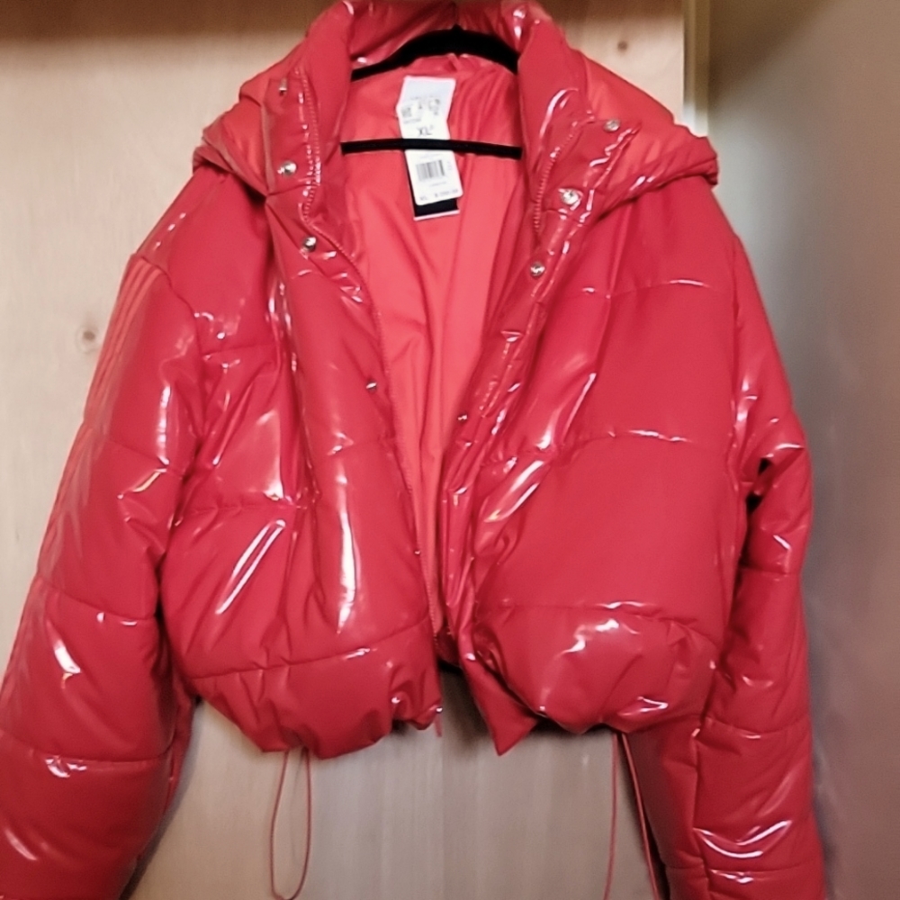 **RARE** Collector item Ivy Park Latex Valentine Red puffer DISCONTINUED